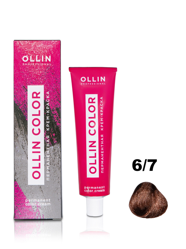 OLLIN COLOR  6/7 темно-русый коричневый 100 мл Перманентная крем-краска для волос