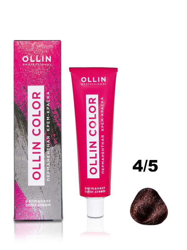 OLLIN COLOR  4/5 шатен махагоновый 100 мл Перманентная крем-краска для волос