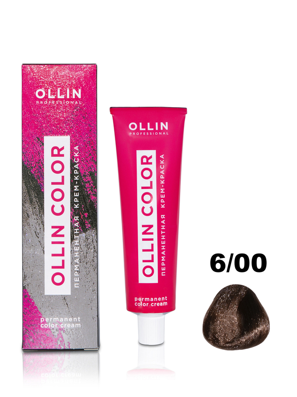 OLLIN COLOR  6/00 темно-русый глубокий 100 мл Перманентная крем-краска для волос
