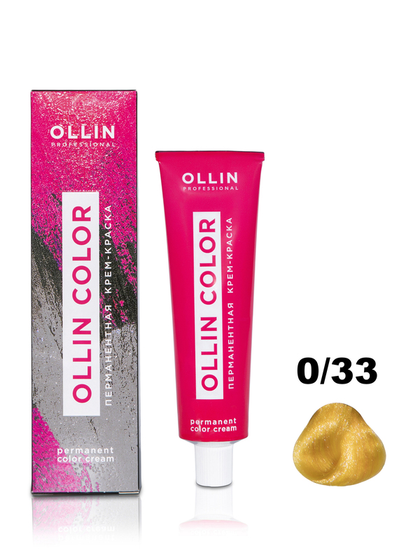 OLLIN COLOR   0/33 корректор желтый 100 мл Перманентная крем-краска для волос