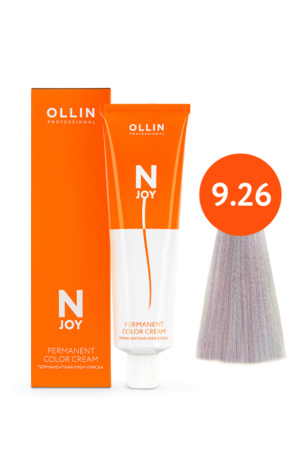OLLIN "N-JOY"  9/26 – блондин фиолетово-красный, перманентная крем-краска для волос 100мл 