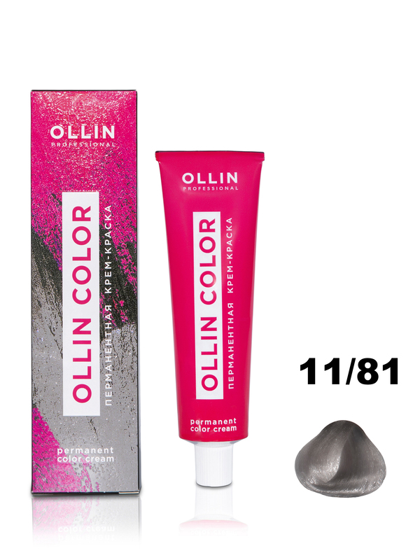 OLLIN COLOR 11/81 специальный блондин жемчужно-пепельный 100 мл Перманентная крем-краска для волос