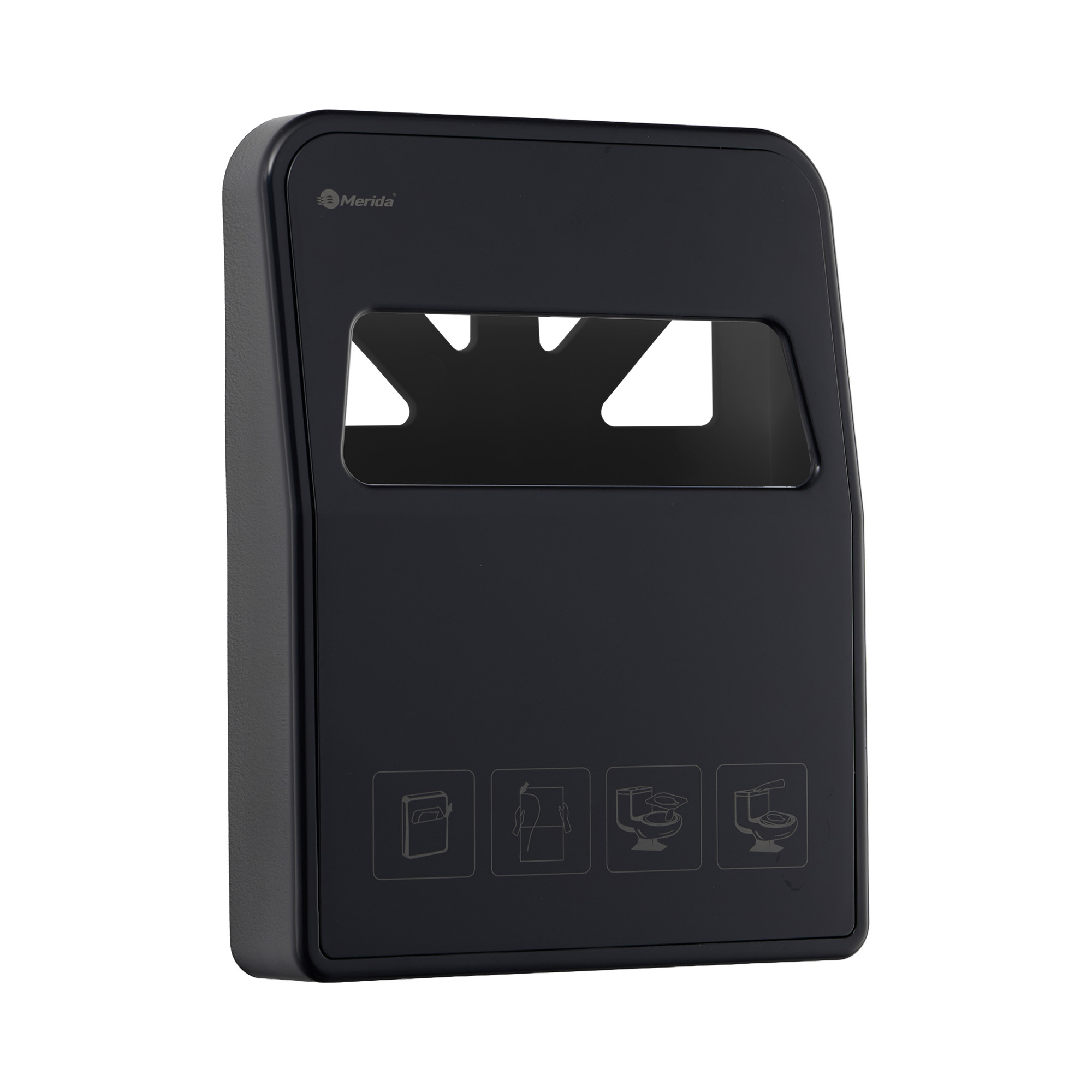 GP1C Держатель туалетных подкладок пластиковый "MERIDA OPTIMUM" (BLACK)