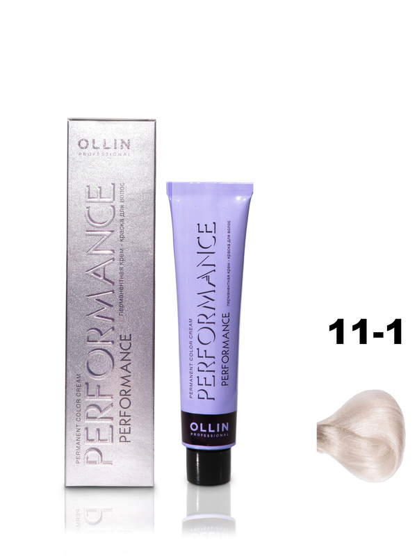 OLLIN PERFORMANCE 11/1 специальный блондин пепельный 60мл Перманентная крем-краска для волос