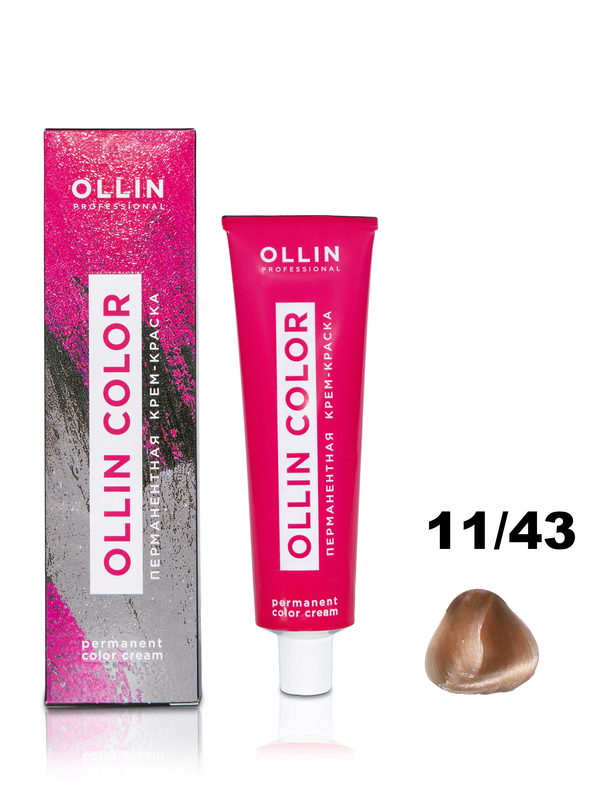 OLLIN COLOR 11/43 специальный блондин медно-золотистый 100 мл Перманентная крем-краска для волос