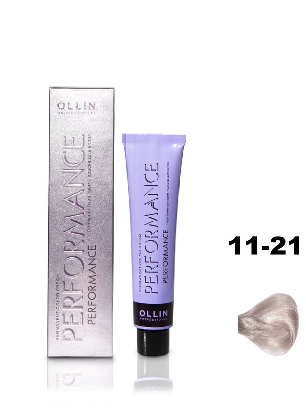 OLLIN PERFORMANCE 11/21 специальный блондин фиолетово-пепельный 60мл Перманентная крем-краска для во