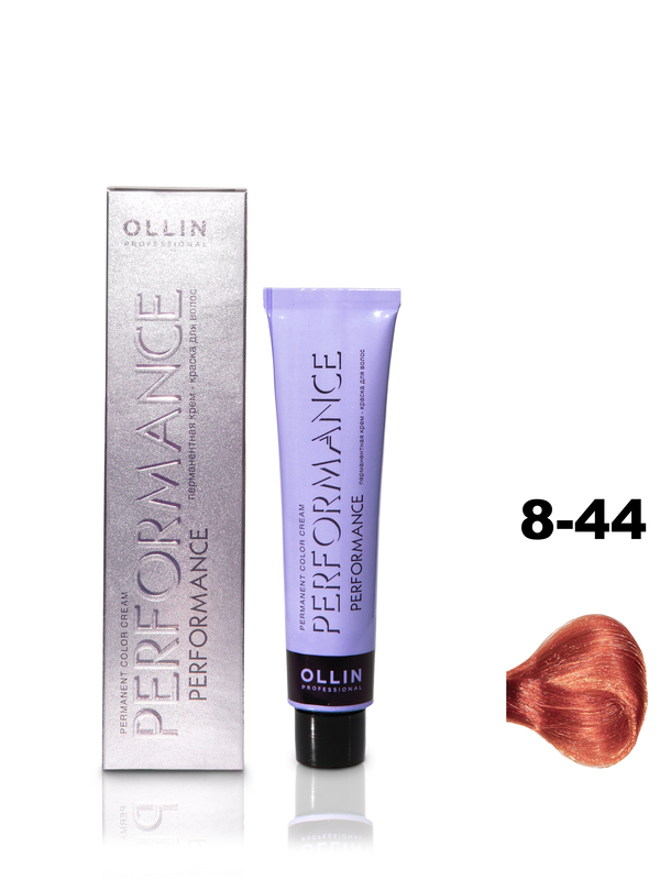 OLLIN PERFORMANCE  8/44 светло-русый интенсивно-медный 60мл Перманентная крем-краска для волос