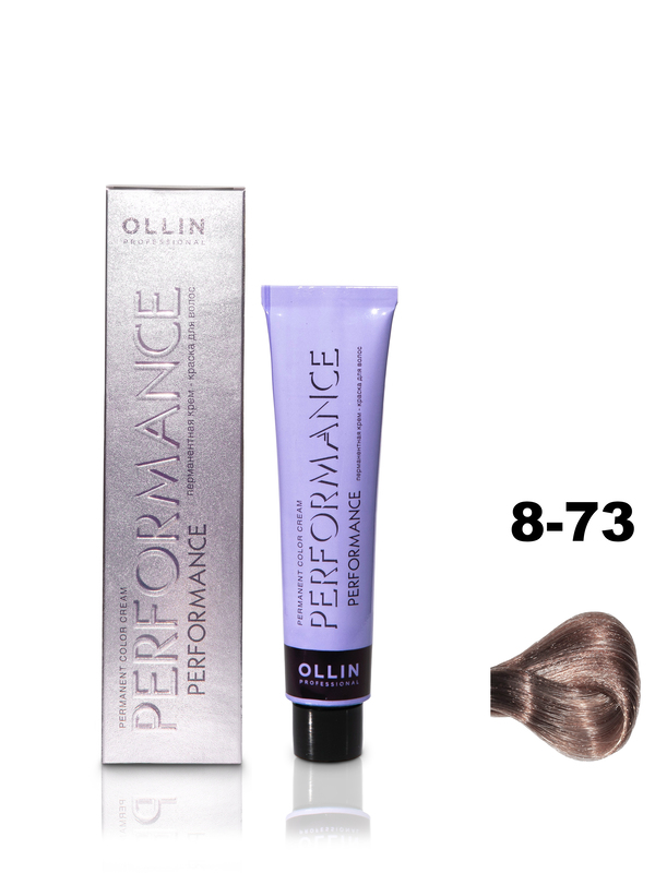 OLLIN PERFORMANCE  8/73 светло-русый коричнево-золотистый 60мл Перманентная крем-краска для волос