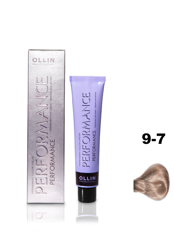 OLLIN PERFORMANCE  9/7 блондин коричневый 60мл Перманентная крем-краска для волос