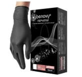 Перчатки BENOVY нитриловые ЧЕРНЫЕ н/о S (100 шт)
