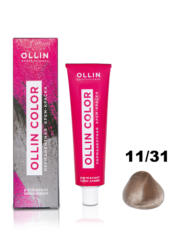OLLIN COLOR 11/31 специальный блондин золотисто-пепельный 100 мл Перманентная крем-краска для волос