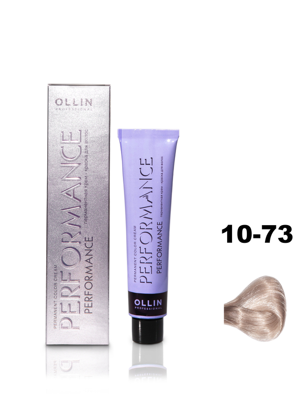 OLLIN PERFORMANCE 10/73 светлый блондин коричнево-золотистый 60мл Перманентная крем-краска для волос