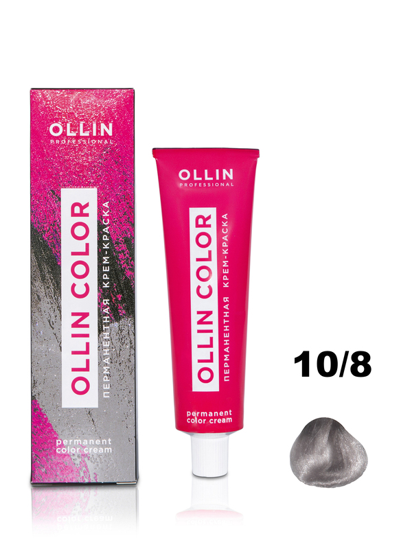 OLLIN COLOR 10/8 светлый блондин жемчужный 100 мл Перманентная крем-краска для волос