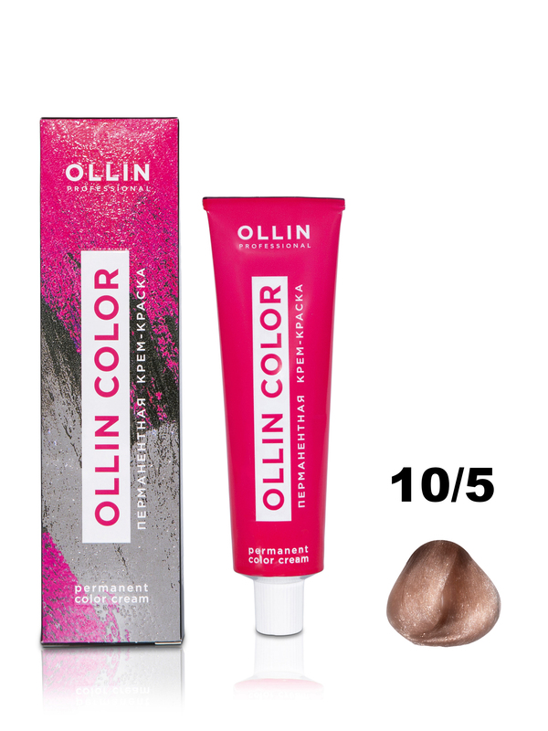 OLLIN COLOR 10/5 светлый блондин махагоновый 100 мл Перманентная крем-краска для волос