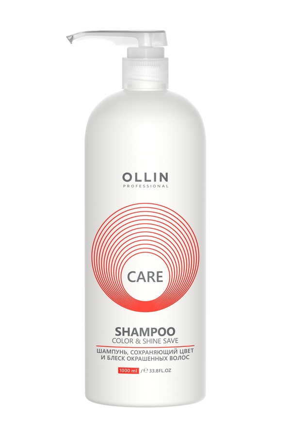 OLLIN CARE Шампунь, сохраняющий цвет и блеск окрашенных волос 1000мл/ Color&Shine Save Shampoo