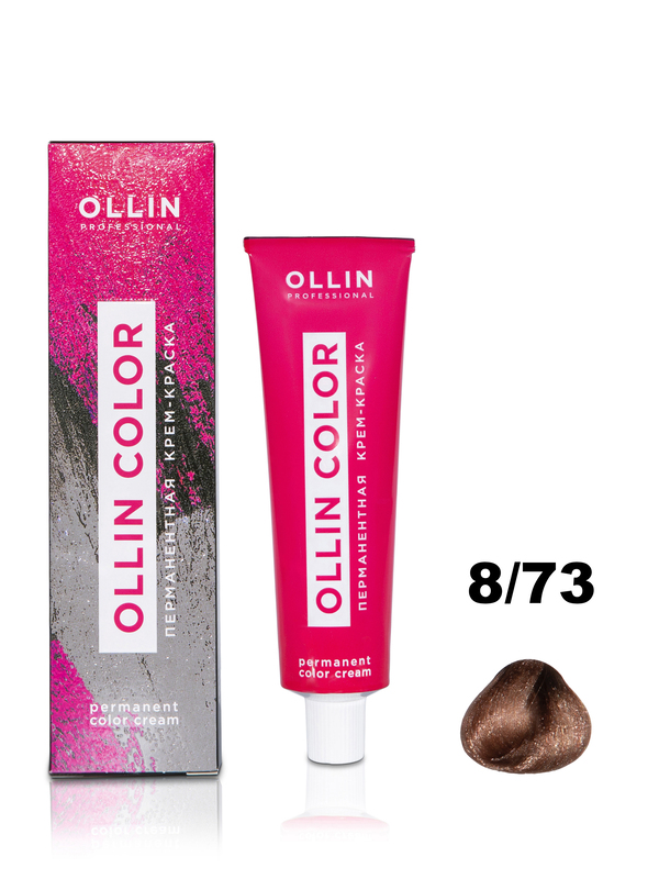 OLLIN COLOR  8/73 светло-русый коричнево-золотистый 60мл Перманентная крем-краска для волос