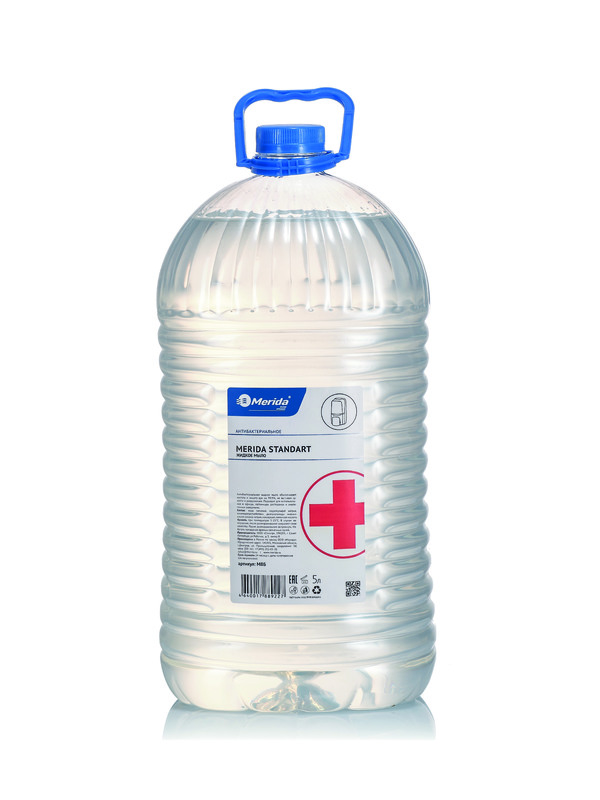 М8Б Жидкое мыло MERIDA СТАНДАРТ антибактериальное, нейтральный аромат, бутылка 5 л											