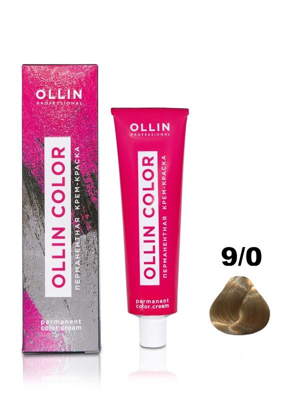 OLLIN COLOR  9/0 блондин 60мл Перманентная крем-краска для волос
