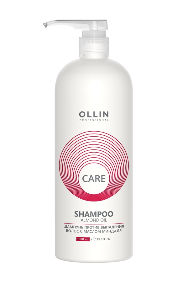 OLLIN CARE Шампунь против выпадения волос с маслом миндаля 1000мл/ Almond Oil Shampoo