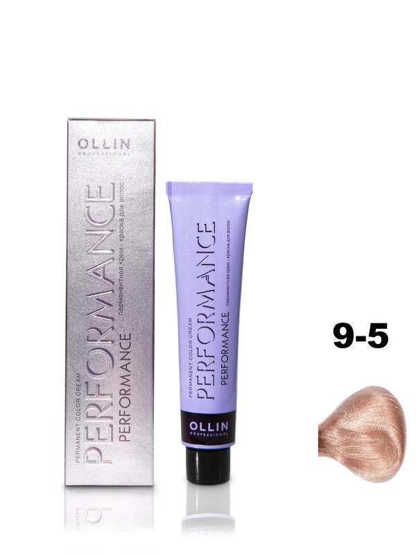 OLLIN PERFORMANCE  9/5 блондин махагоновый 60мл Перманентная крем-краска для волос