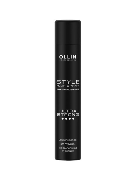 OLLIN STYLE Лак для волос ультрасильной фиксации без отдушки 400мл