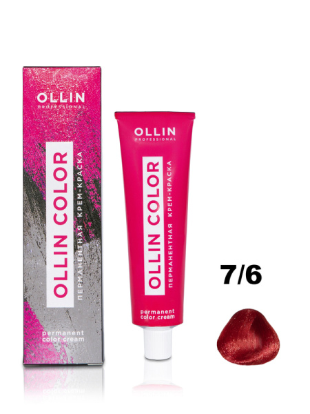 OLLIN COLOR  7/6 русый красный 60мл Перманентная крем-краска для волос