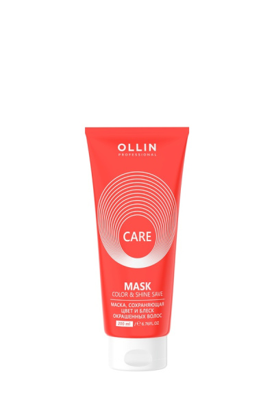 OLLIN CARE Маска, сохраняющая цвет и блеск окрашенных волос 200мл/ Color&Shine Save Mask