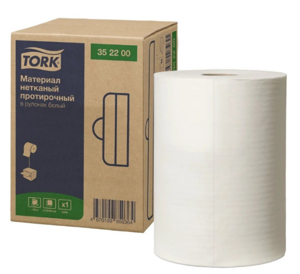 352200 Tork нетк. протир. материал в рулонах, Advanced,1-сл., белый,105 мх27.6 см-39см,266л
