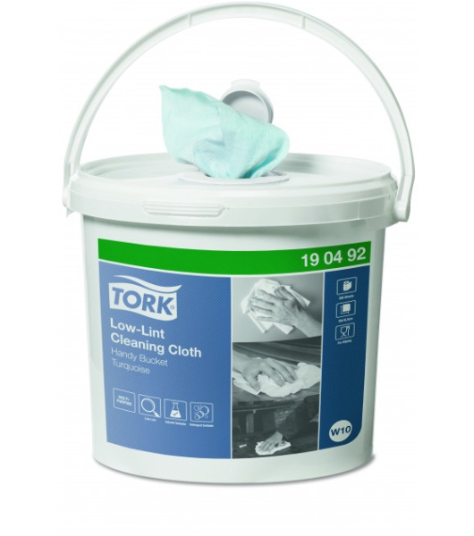 190492 Tork безворсовый нетканый материал в ведре-диспенсере W10, 200л,1сл, 60/16,5см