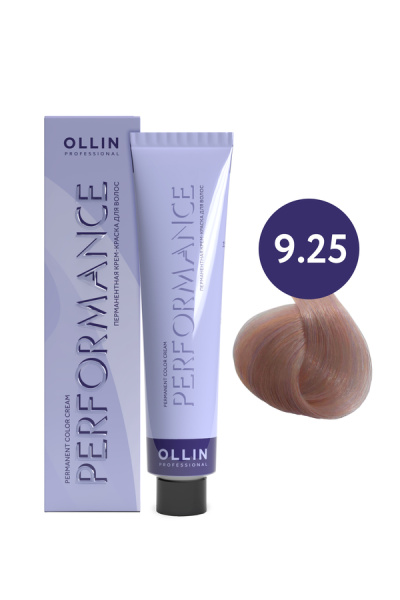 OLLIN PERFORMANCE  9/25 блондин фиолетово-махагоновый 60мл Перманентная крем-краска для волос