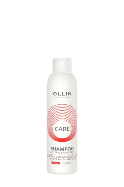 OLLIN CARE Шампунь, сохраняющий цвет и блеск окрашенных волос 250мл/ Color&Shine Save Shampoo