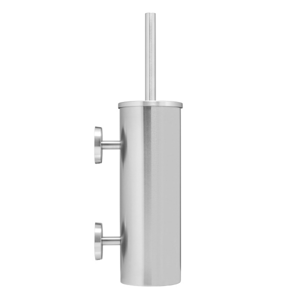 GIM345 Ершик для унитаза MERIDA металлический, настенный, с двумя креплениями, матовый				
