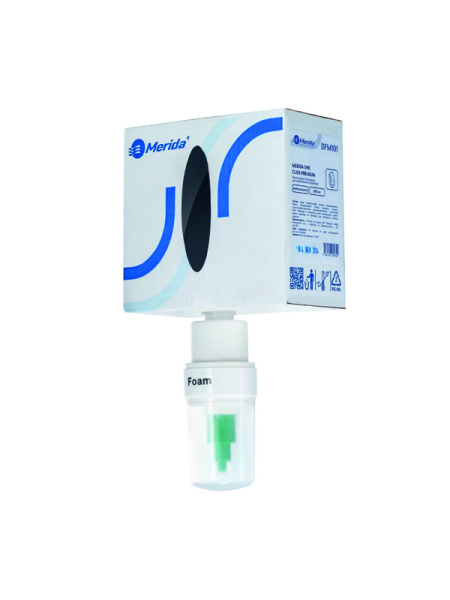 DFM101 Мыло жидкое пенящееся для механического дозатора "MERIDA ONE CLICK PREMIUM" (картридж 800 мл