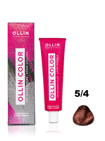OLLIN COLOR  5/4 светлый шатен медный 60мл Перманентная крем-краска для волос