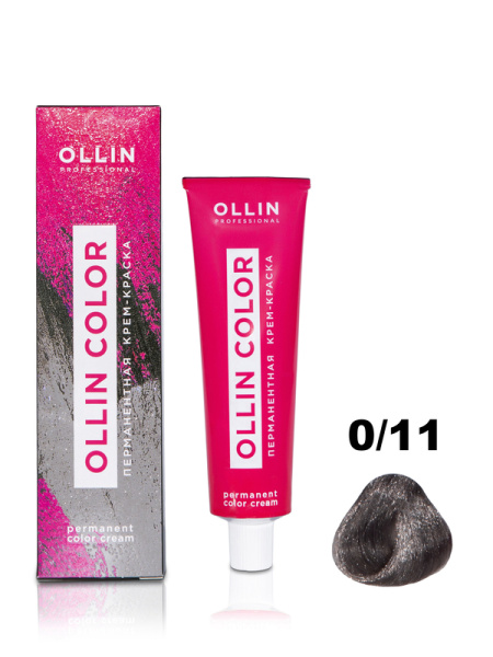 OLLIN COLOR   0/11 корректор пепельный 100 мл Перманентная крем-краска для волос