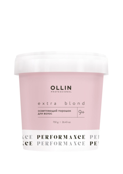 EXTRA BLOND PERFORMANCE 9+ Осветляющий порошок для волос 750г OLLIN Professional