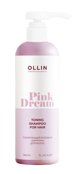 PINK DREAM Тонирующий розовый шампунь для волос 500мл OLLIN PROFESSIONAL