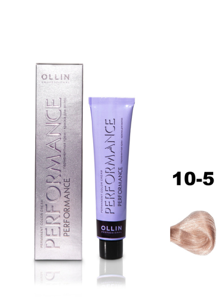 OLLIN PERFORMANCE 10/5 светлый блондин махагоновый 60мл Перманентная крем-краска для волос