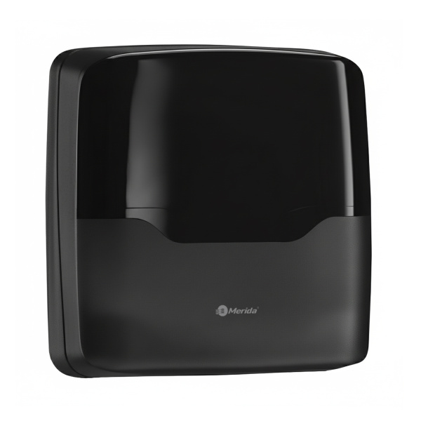 AHC101 Диспенсер д/бумажных полотенец V-сл. MERIDA HARMONY пластиковый, объем 2 пач., черный			