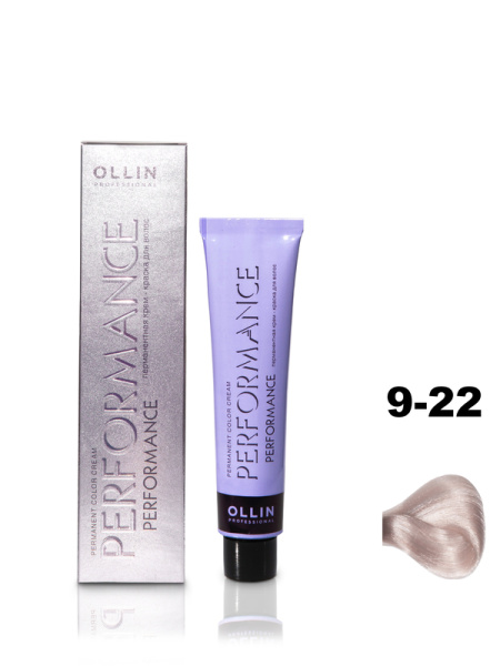 OLLIN PERFORMANCE  9/22 блондин фиолетовый 60мл Перманентная крем-краска для волос