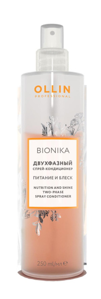 OLLIN BIONIKA Двухфазный спрей-кондиционер "Питание и блеск" 250мл