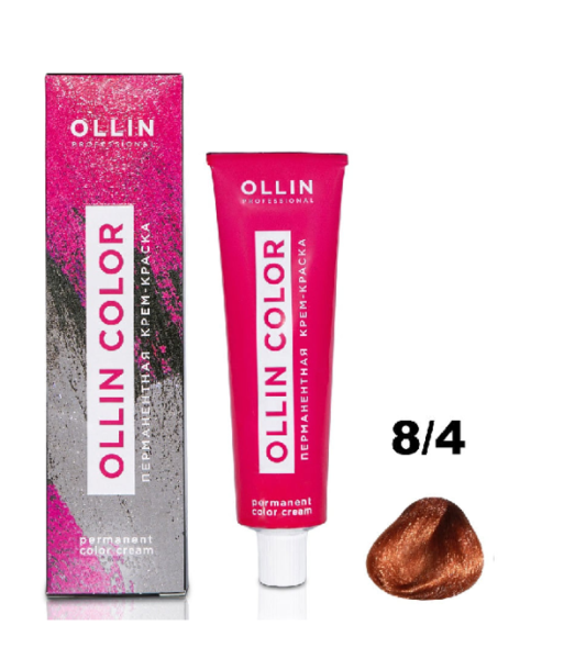 OLLIN COLOR  8/4 светло-русый медный 100 мл Перманентная крем-краска для волос