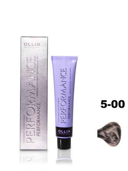 OLLIN PERFORMANCE  5/00 светлый шатен глубокий 60мл Перманентная крем-краска для волос