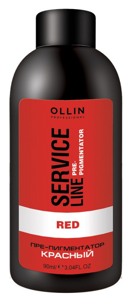 OLLIN SERVICE LINE Флюид-препигментатор красный 90мл/ Red Fluid-Pre-Color