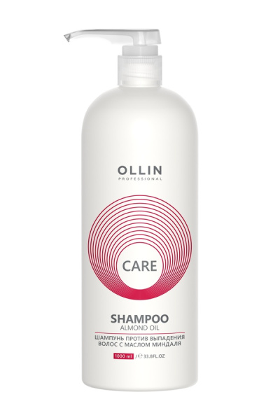 OLLIN CARE Шампунь против выпадения волос с маслом миндаля 1000мл/ Almond Oil Shampoo