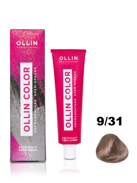 OLLIN COLOR  9/31 блондин золотисто-пепельный 100 мл Перманентная крем-краска для волос