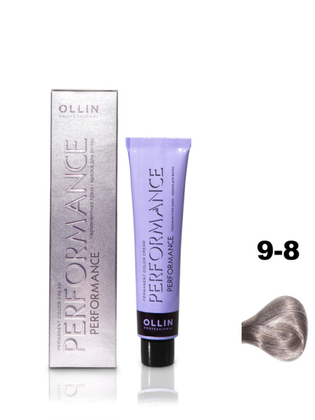 OLLIN PERFORMANCE  9/8 блондин жемчужный 60мл Перманентная крем-краска для волос