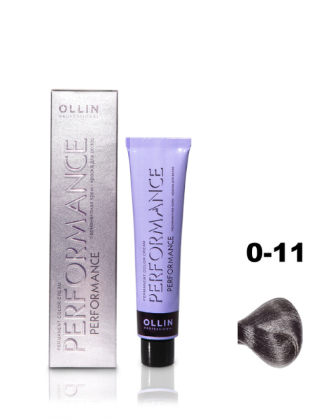 OLLIN PERFORMANCE  0/11 пепельный 60мл Перманентная крем-краска для волос