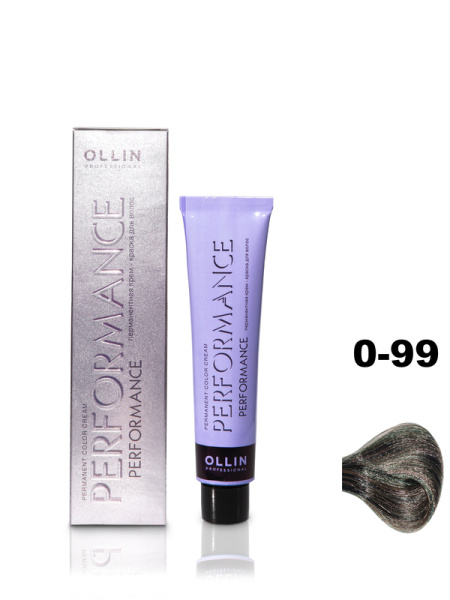 OLLIN PERFORMANCE  0/99 зеленый 60мл Перманентная крем-краска для волос