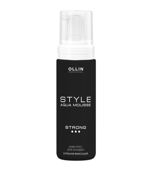 OLLIN STYLE Аква мусс для укладки сильной фиксации 150мл/ Aqua Mousse Strong